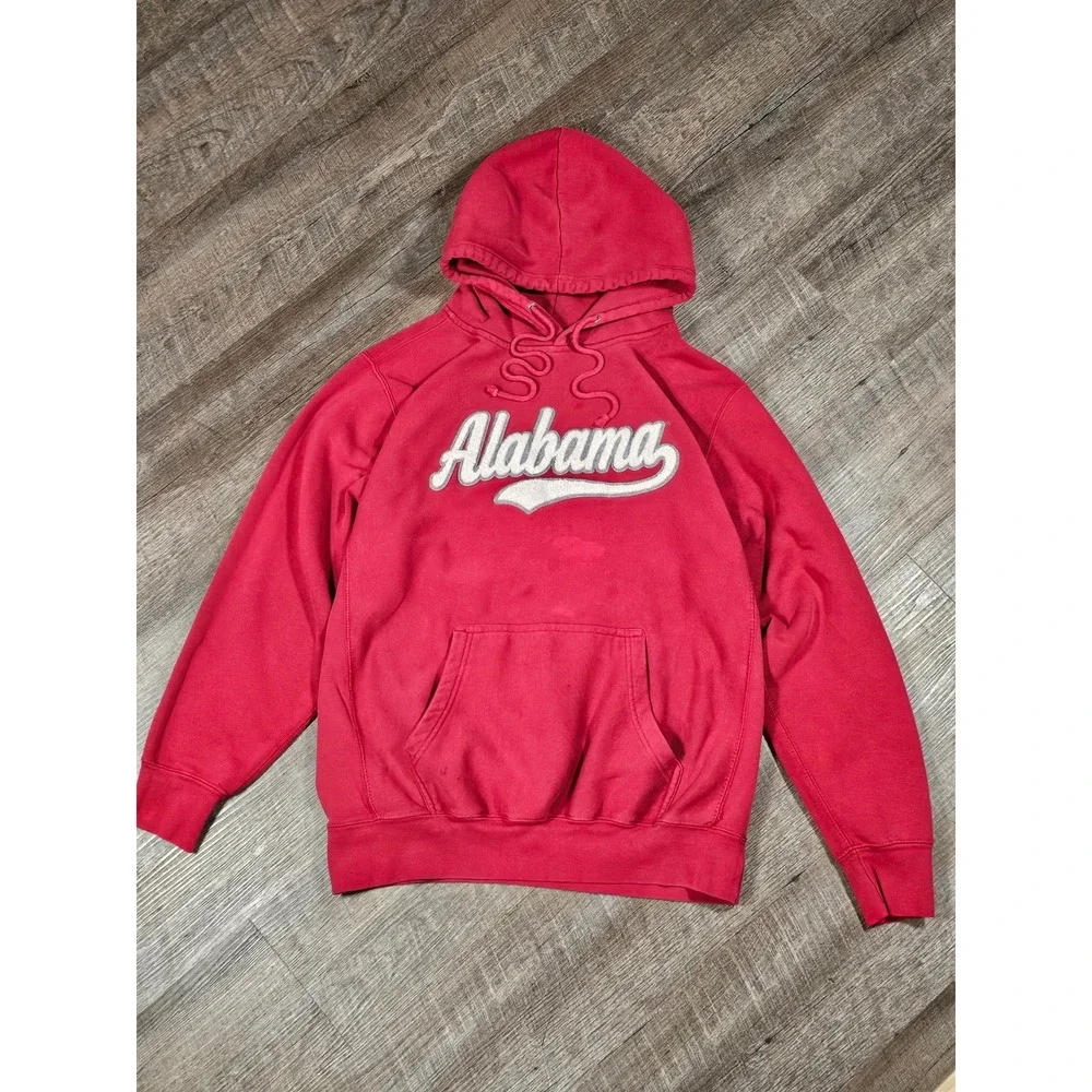 MV Sport Pro-Weave Alabama Crimson Tide Hoodie Red Sweatshirt Mens Medium - Picture 1 of 8